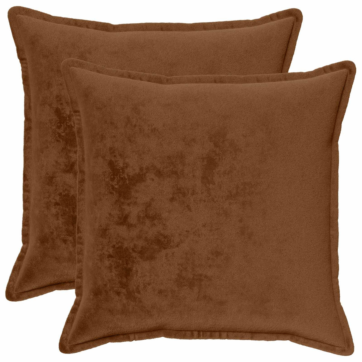 vidaXL Kussensloop 2 pcs HOUTEN Licht Bruin 60 x 60 cm Flanel