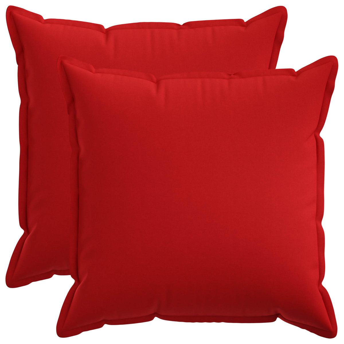 vidaXL Kussensloop 2 pcs HOUTEN Rood 65 x 65 cm Faux Linnen