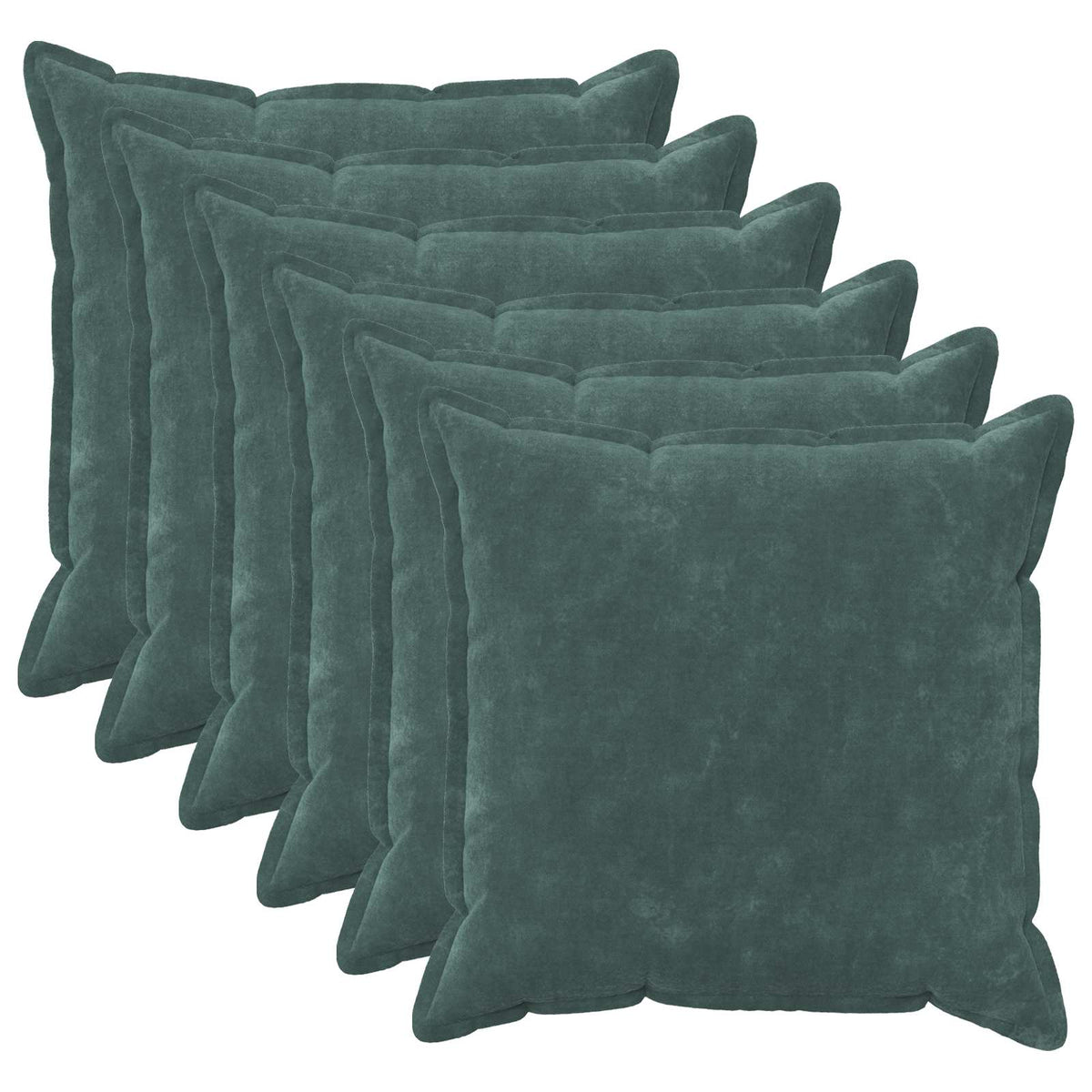 vidaXL Kussensloop 6 pcs HOUTEN Zee blauw 65 x 65 cm Microfiber Fleece