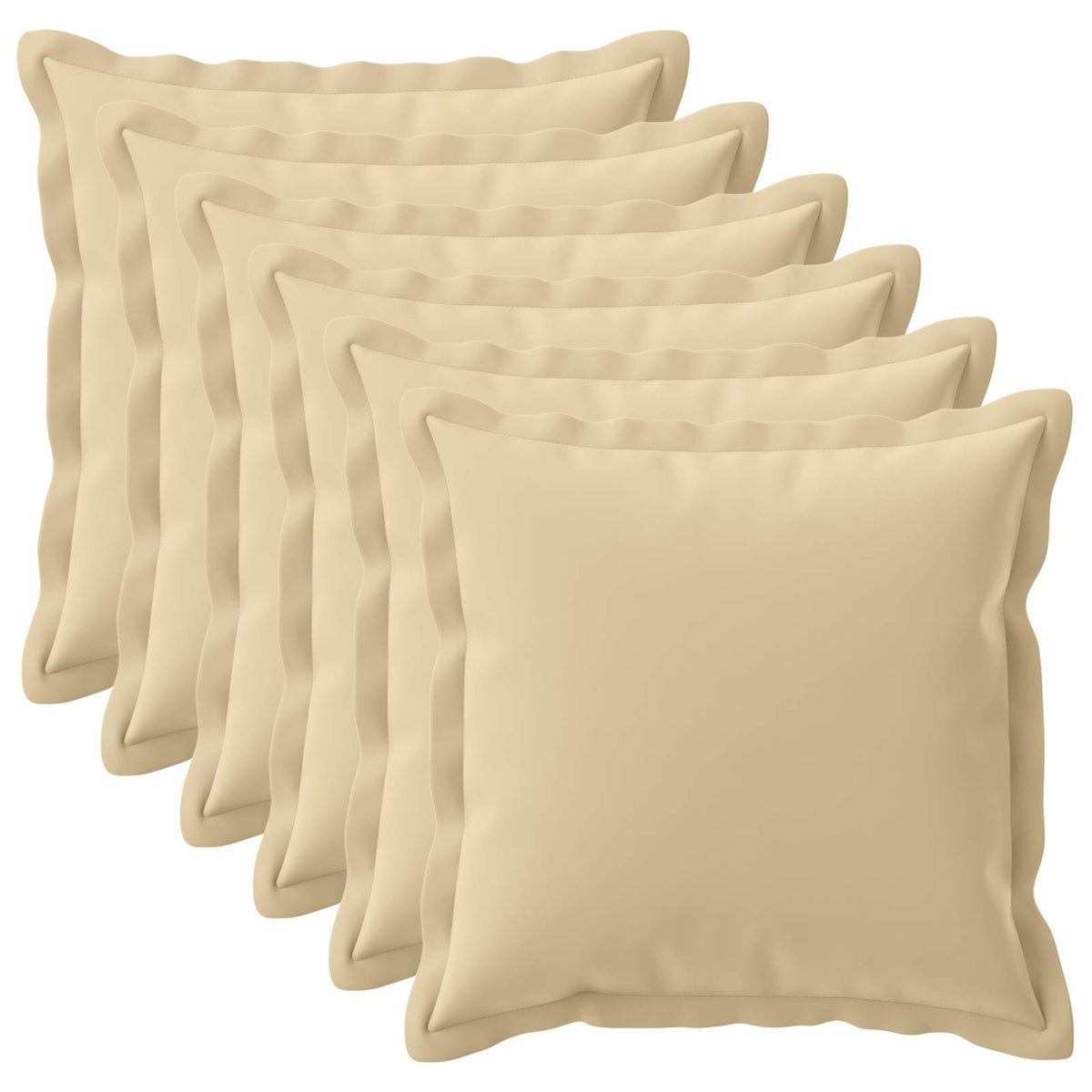 Kussensloop 6 st HOUTEN Beige 65 x 65 cm Polyester is nu te koop bij PeponiXL, paradijselijk wonen!