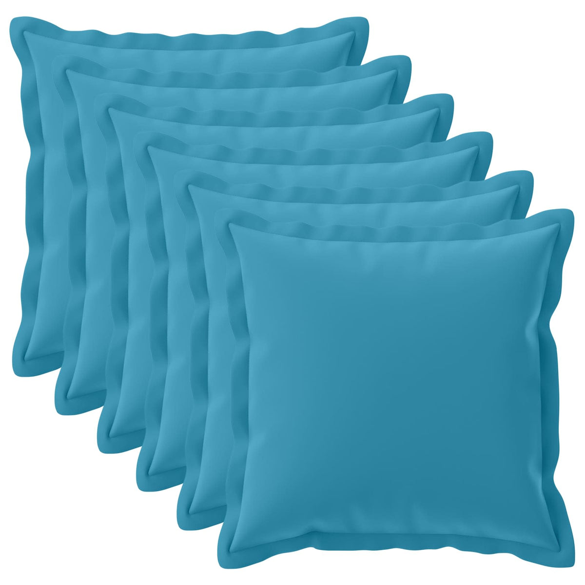 Kussensloop 6 st HOUTEN Lichtblauw 65 x 65 cm Polyester is nu te koop bij PeponiXL, paradijselijk wonen!