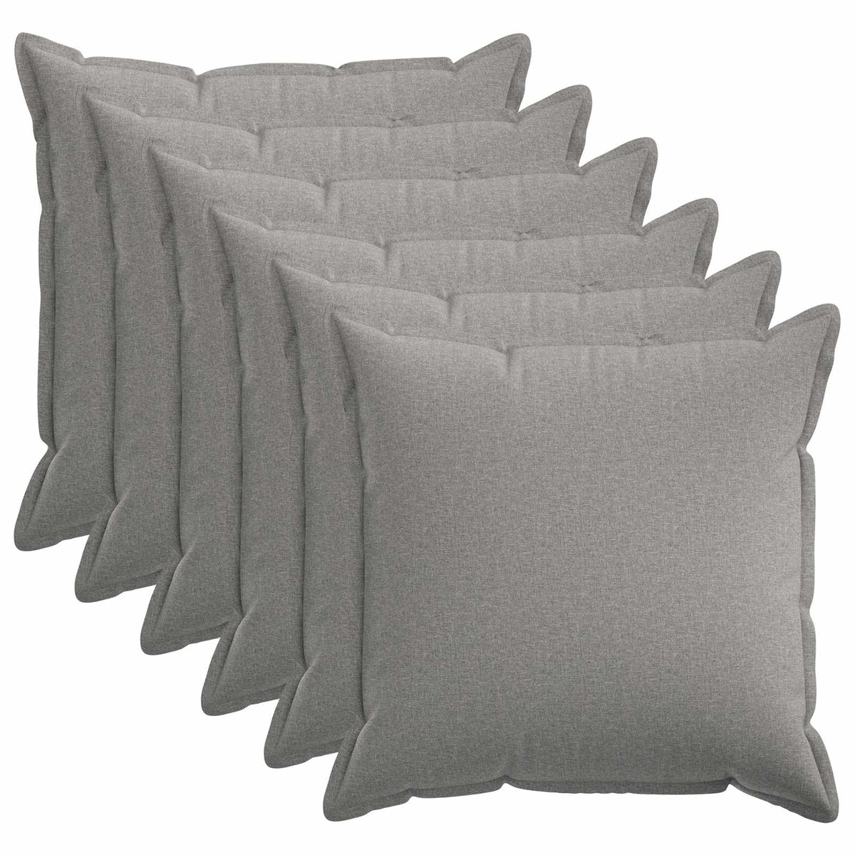 Kussensloop 6 pcs HOUTEN Wolkengrijs 80 x 80 cm Faux Linnen is nu te koop bij PeponiXL, paradijselijk wonen!