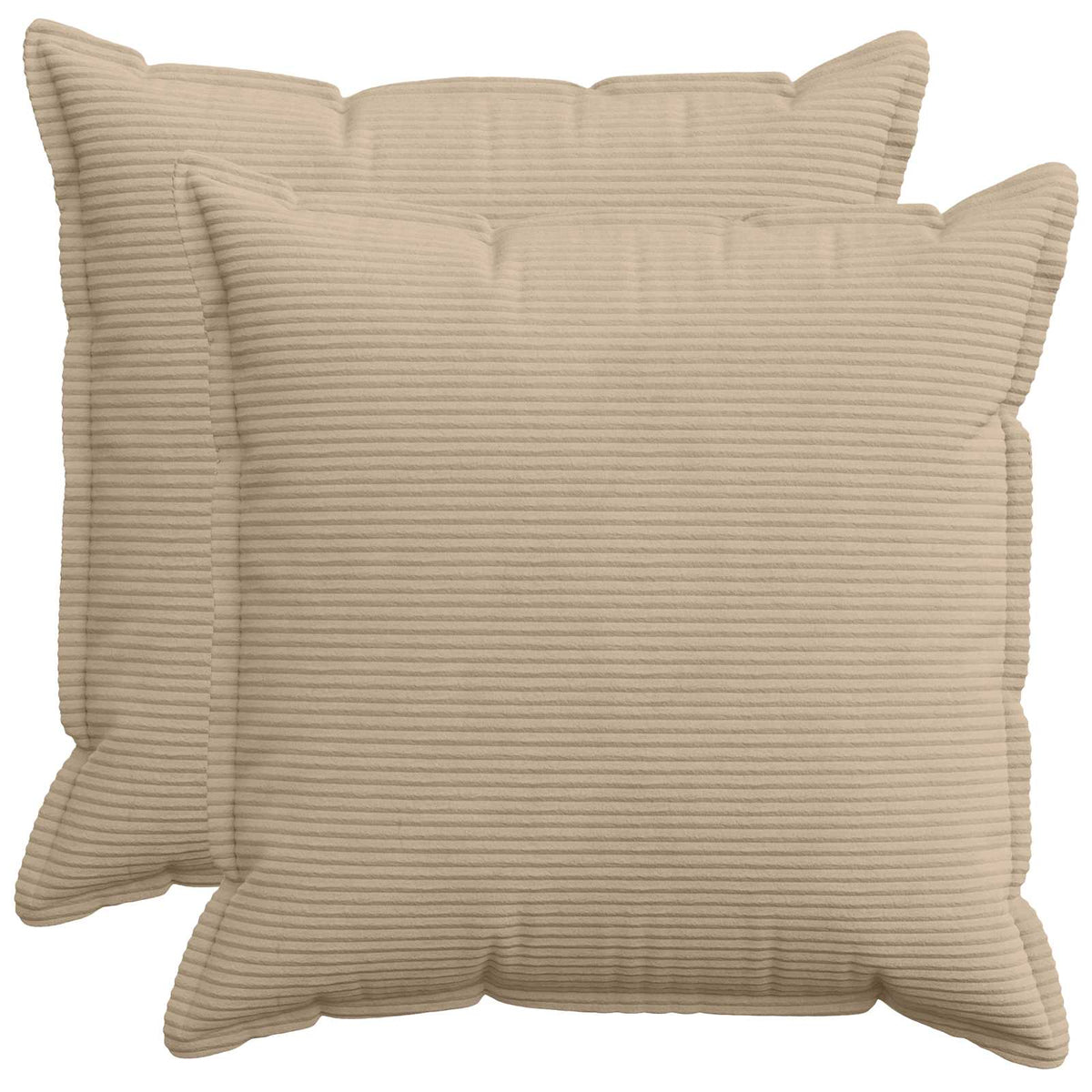 Kussensloop 2 st HOUTEN Taupe 80 x 80 cm corduroy is nu te koop bij PeponiXL, paradijselijk wonen!