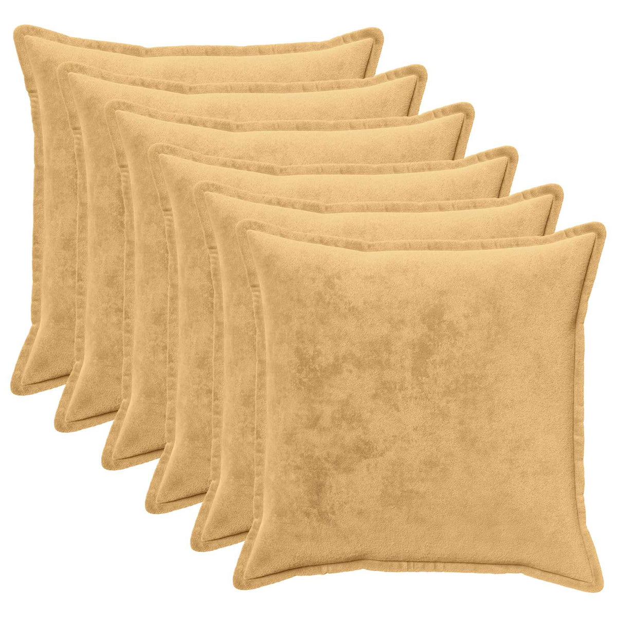 Kussensloop 6 pcs HOUTEN Taupe 80 x 80 cm Flanel is nu te koop bij PeponiXL, paradijselijk wonen!