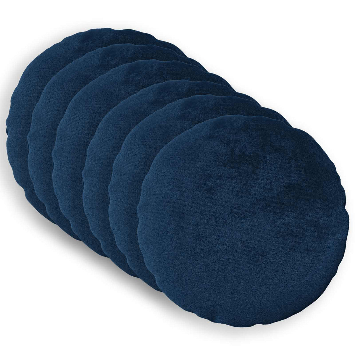 Kussensloop 6 pcs HEERLEN Marineblauw Ø 30 cm Flanel is nu te koop bij PeponiXL, paradijselijk wonen!