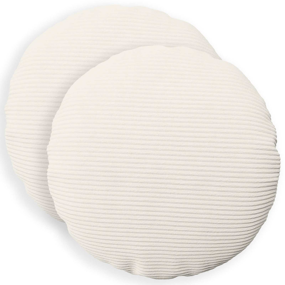 Kussensloop 2 pcs HEERLEN Crèmekleurig Ø 40 cm corduroy is nu te koop bij PeponiXL, paradijselijk wonen!