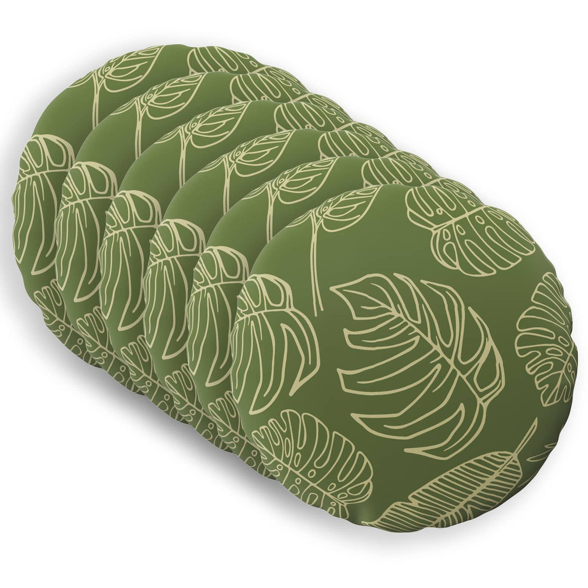 Kussensloop 6 pcs HEERLEN Bladontwerp Ø 40 cm Polyester is nu te koop bij PeponiXL, paradijselijk wonen!