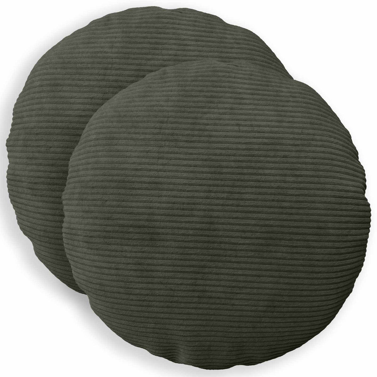 Kussensloop 2 pcs HEERLEN Antracietkleurig Ø 50 cm corduroy is nu te koop bij PeponiXL, paradijselijk wonen!