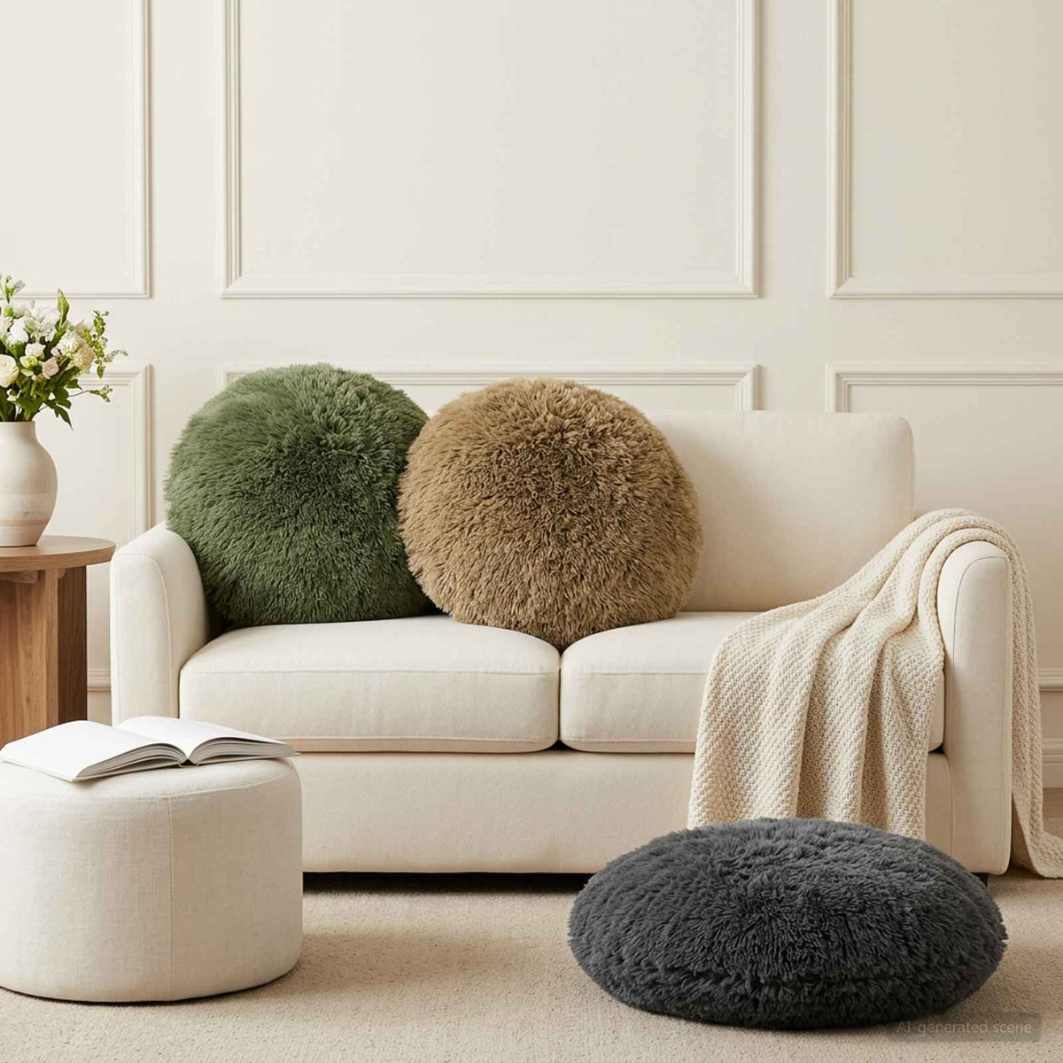 Kussensloop 6 pcs HEERLEN Lichtgroen Ø 50 cm PV Fleece is nu te koop bij PeponiXL, paradijselijk wonen!
