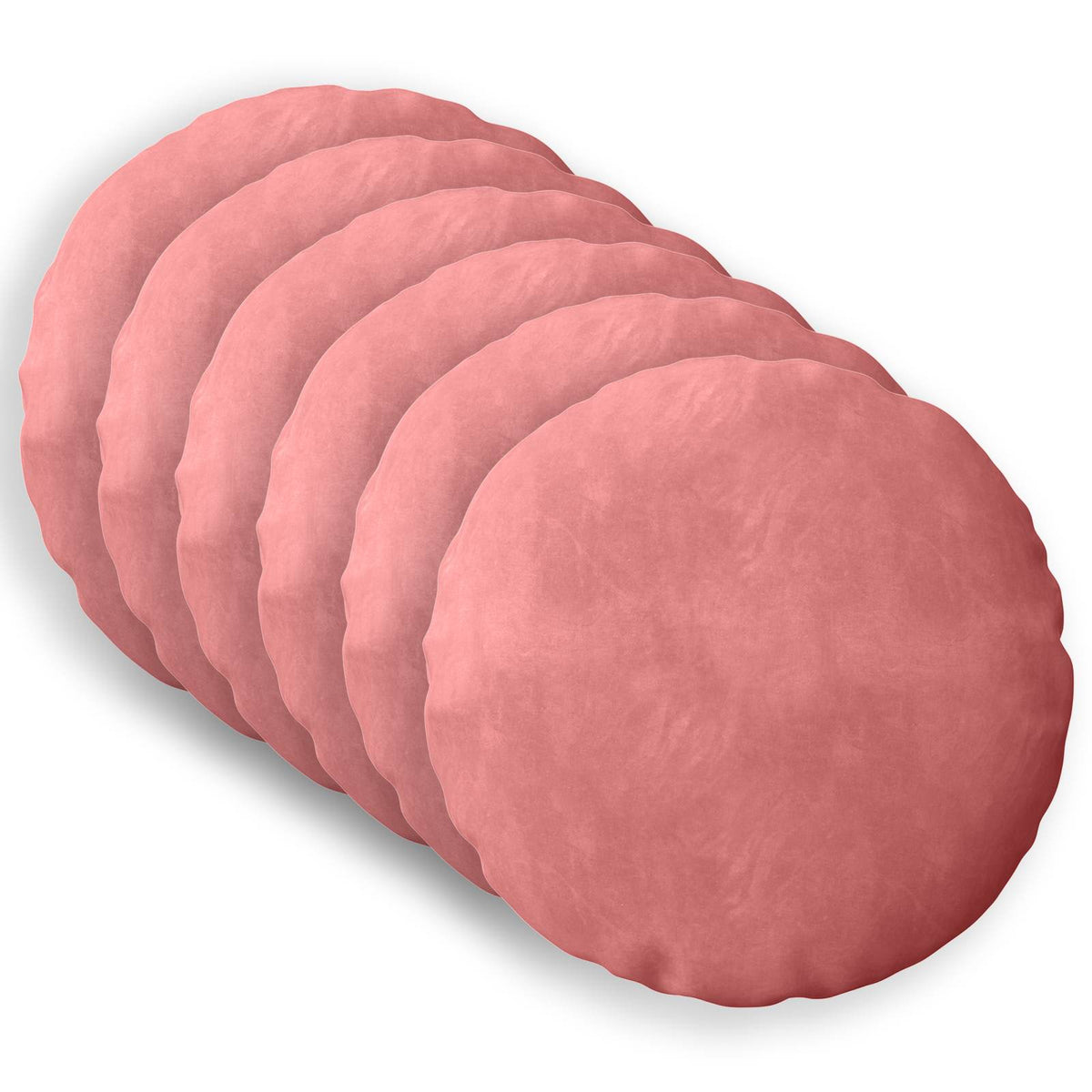 Kussensloop 6 pcs HEERLEN Roze Ø 60 cm Fluweel is nu te koop bij PeponiXL, paradijselijk wonen!