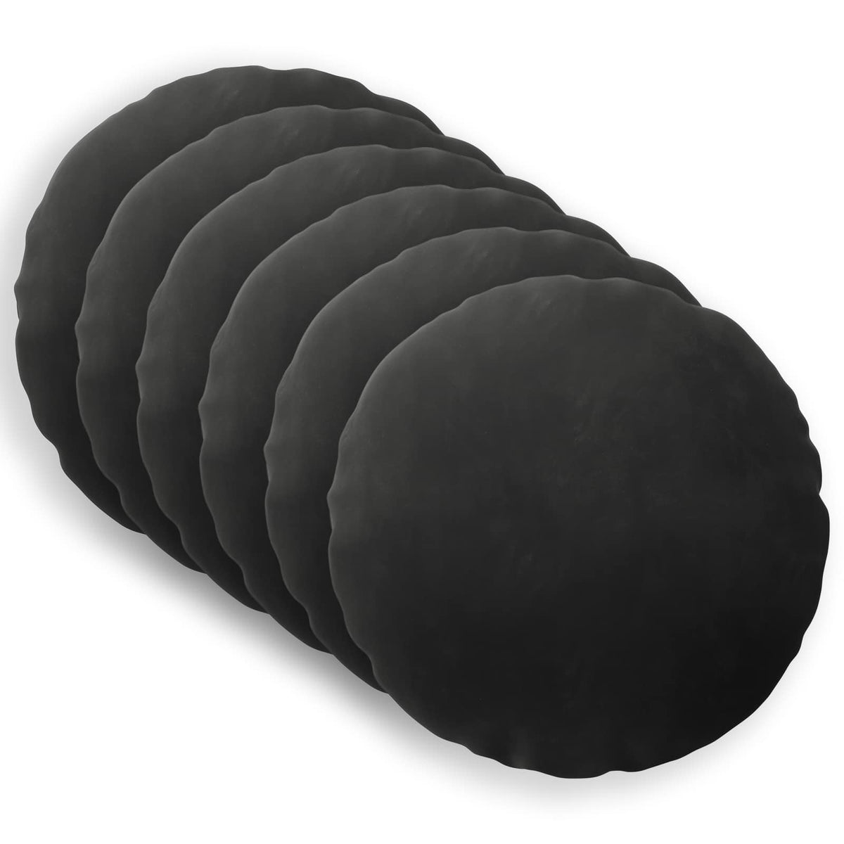 Kussensloop 6 pcs HEERLEN Zwart Ø 60 cm Fluweel is nu te koop bij PeponiXL, paradijselijk wonen!