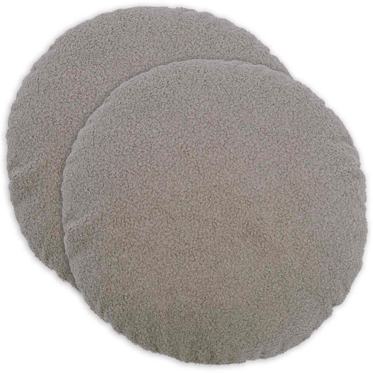 Kussensloop 2 pcs HEERLEN Lichtgrijs Ø 60 cm Bouclé is nu te koop bij PeponiXL, paradijselijk wonen!
