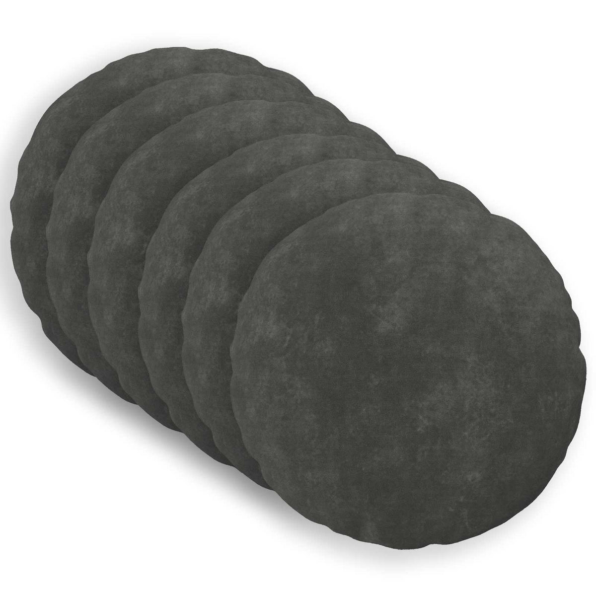 Kussensloop 6 pcs HEERLEN Antraciet Ø 60 cm Microfiber Fleece is nu te koop bij PeponiXL, paradijselijk wonen!