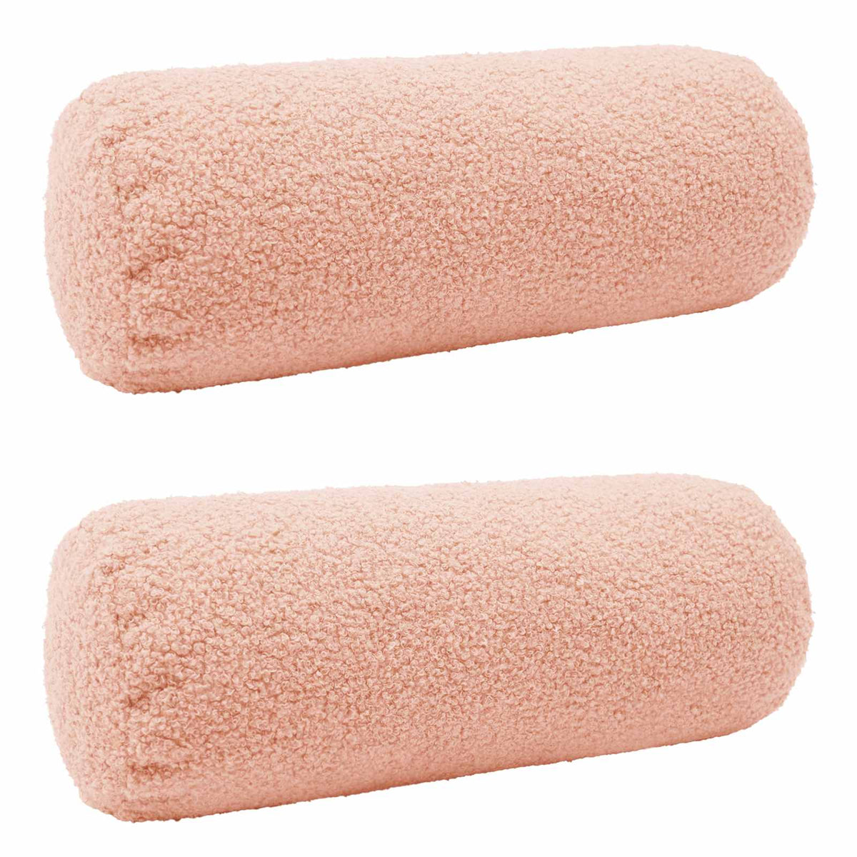 vidaXL Kussensloop 2 pcs HEERLEN Roze Ø 15 x 40 cm Bouclé