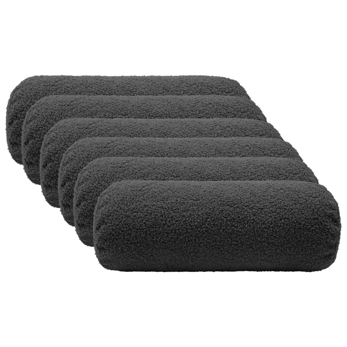 Kussensloop 6 pcs HEERLEN Donkergrijs Ø 15 x 40 cm Bouclé is nu te koop bij PeponiXL, paradijselijk wonen!