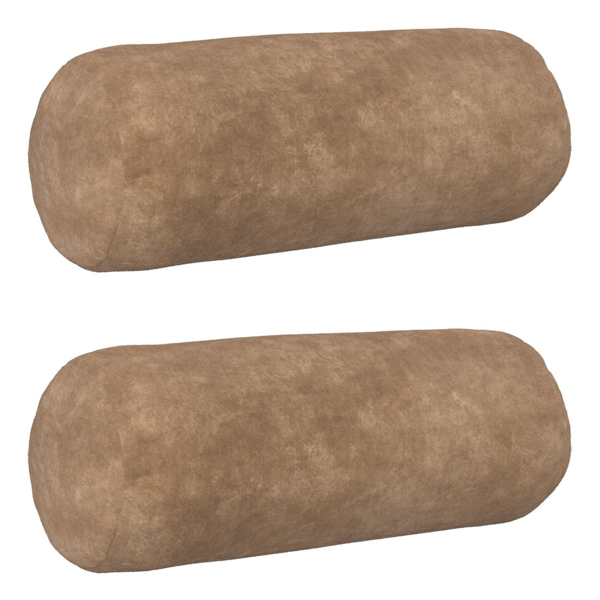 vidaXL Kussensloop 2 pcs HEERLEN Taupe Ø 15 x 40 cm Microfiber Fleece