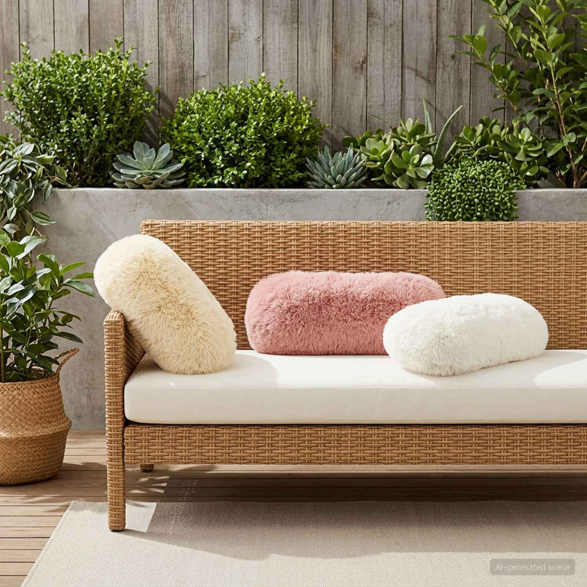 Kussensloop 2 pcs HEERLEN Roze Ø 15 x 40 cm PV Fleece is nu te koop bij PeponiXL, paradijselijk wonen!
