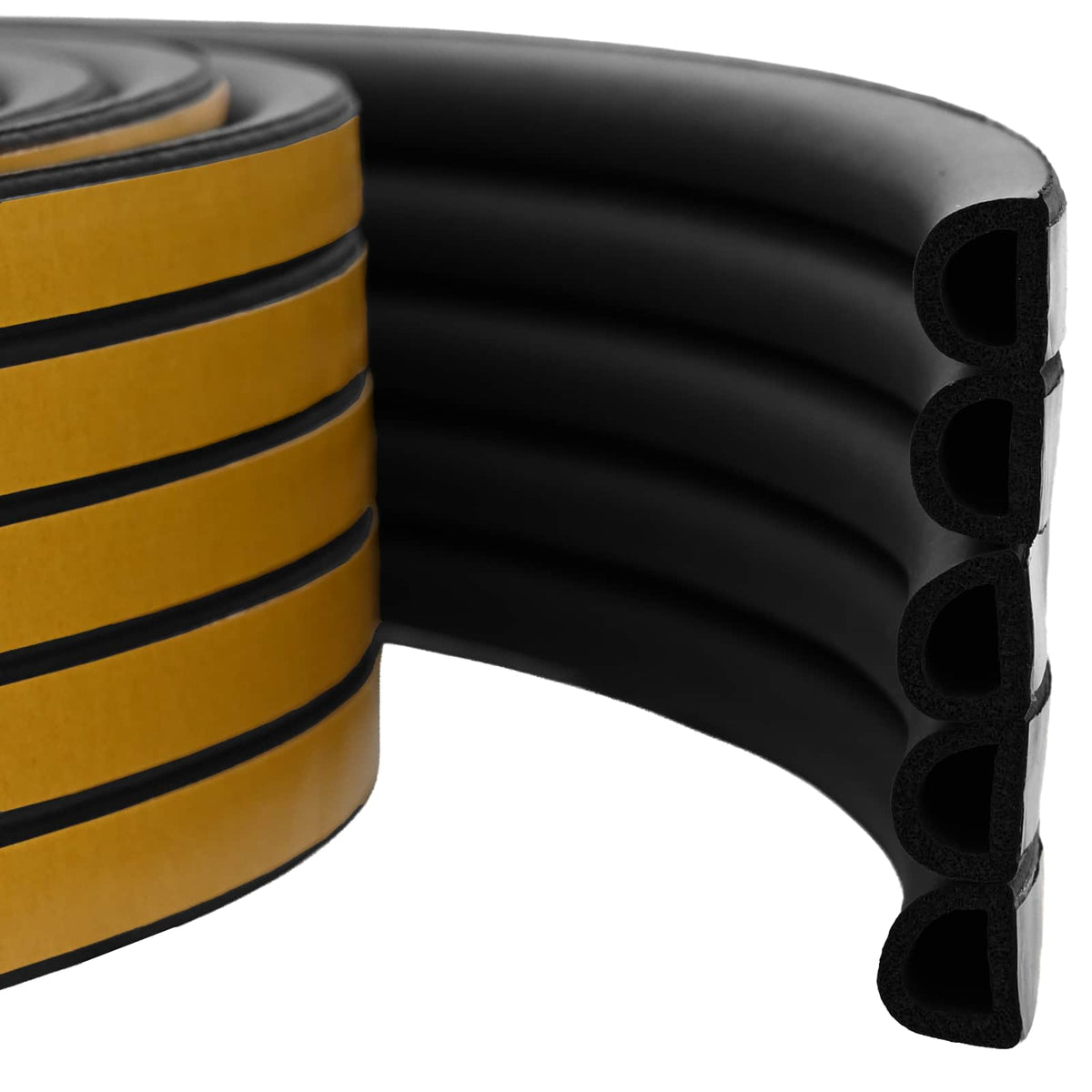 Zelfklevende raamafdichting Zwart 14 x 12 mm 25 m EPDM-schuim is nu te koop bij PeponiXL, paradijselijk wonen!