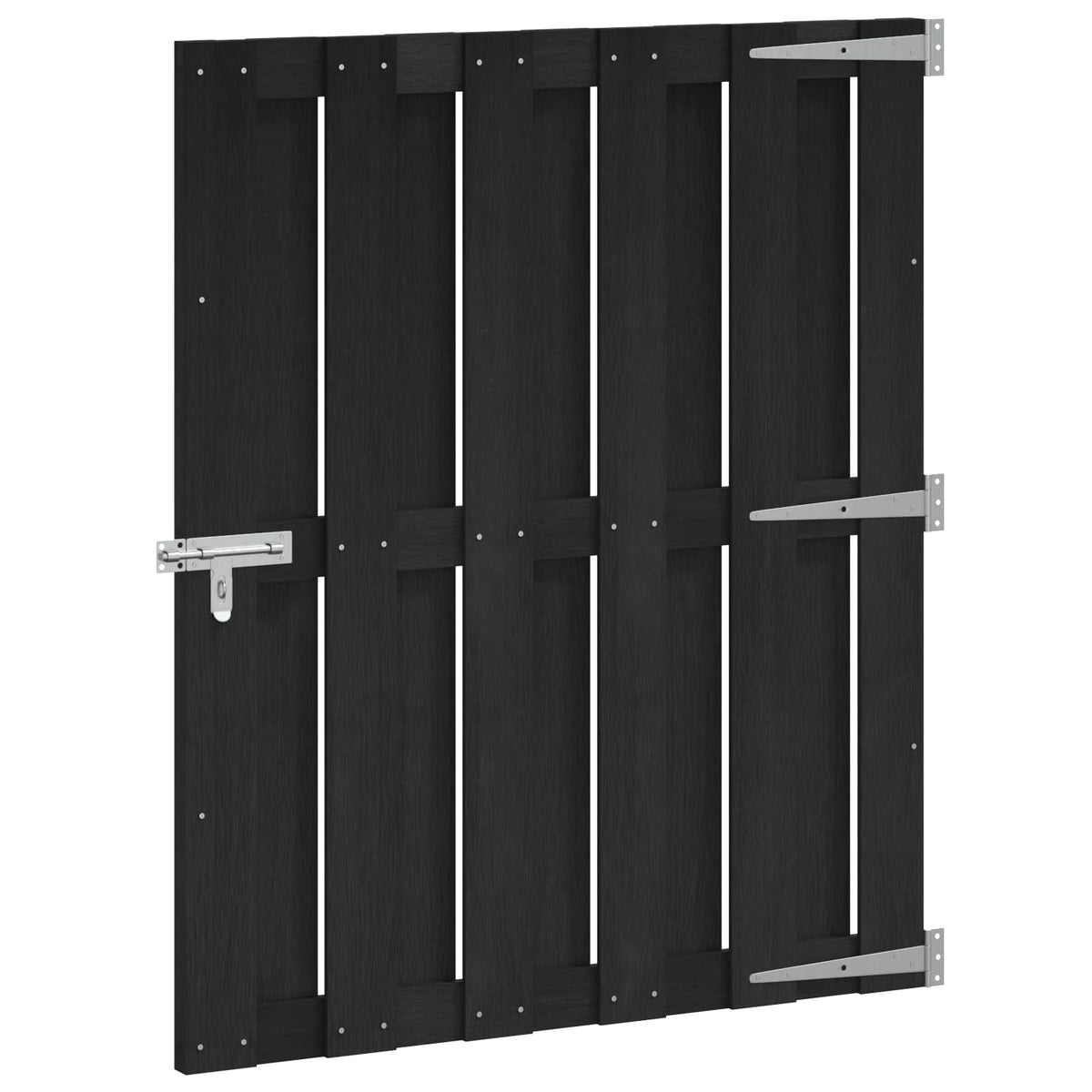 Tuinpoort 100 x 112 cm WPC en Aluminium Zwart is nu te koop bij PeponiXL, paradijselijk wonen!