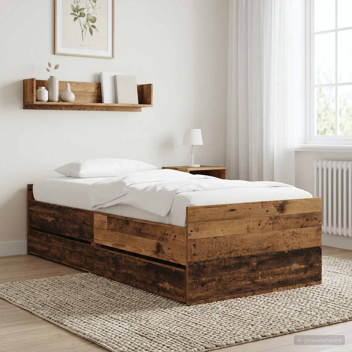 Bedframe Oud hout Bewerkt hout is nu te koop bij PeponiXL, paradijselijk wonen!