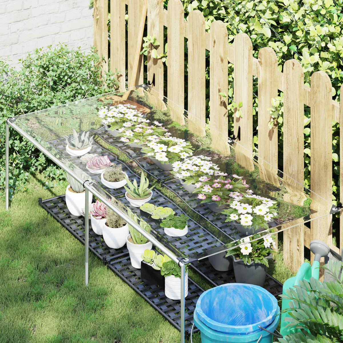vidaXL Plantenhoes 1 x 2,5 m PVC Transparant
