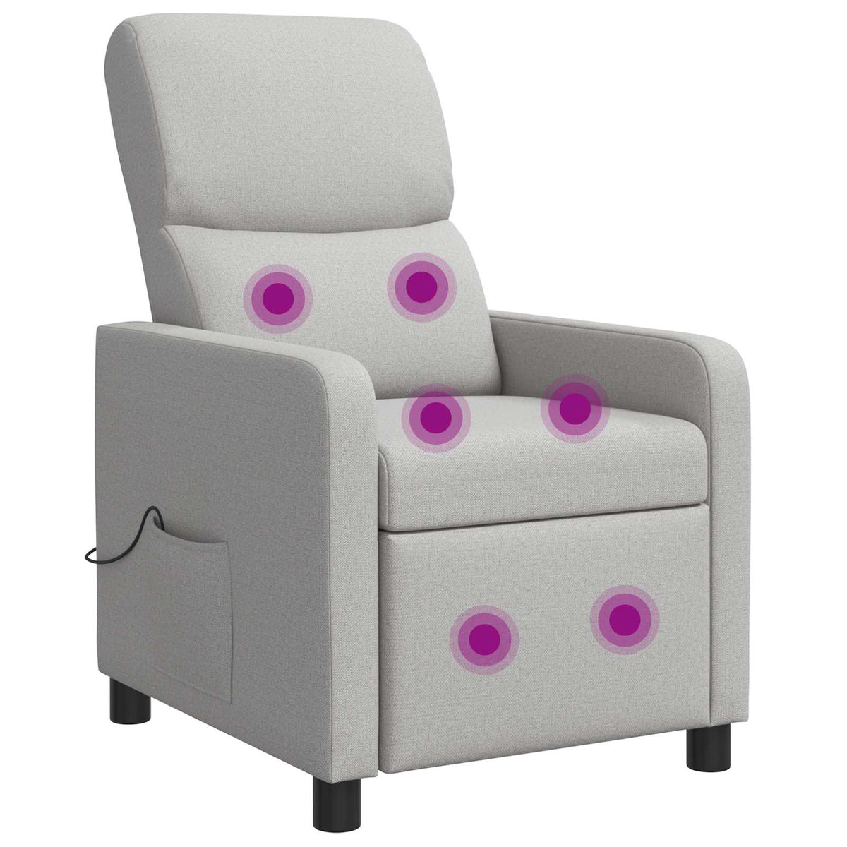 Massage Recliner Wolkengrijs Stof is nu te koop bij PeponiXL, paradijselijk wonen!