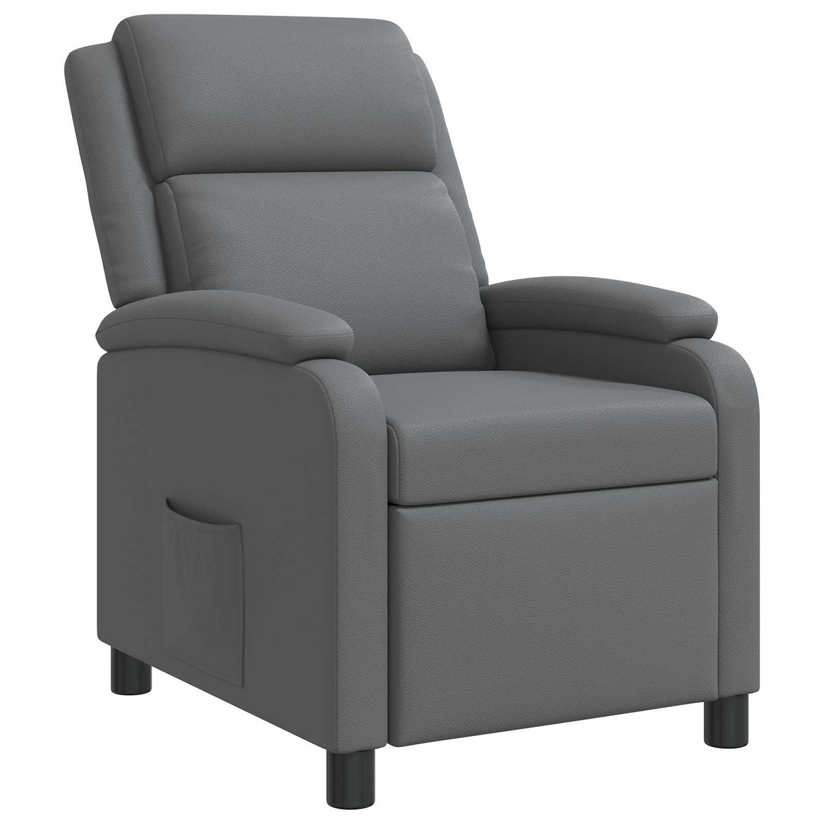Relaxfauteuil Grijs Kunstleer is nu te koop bij PeponiXL, paradijselijk wonen!