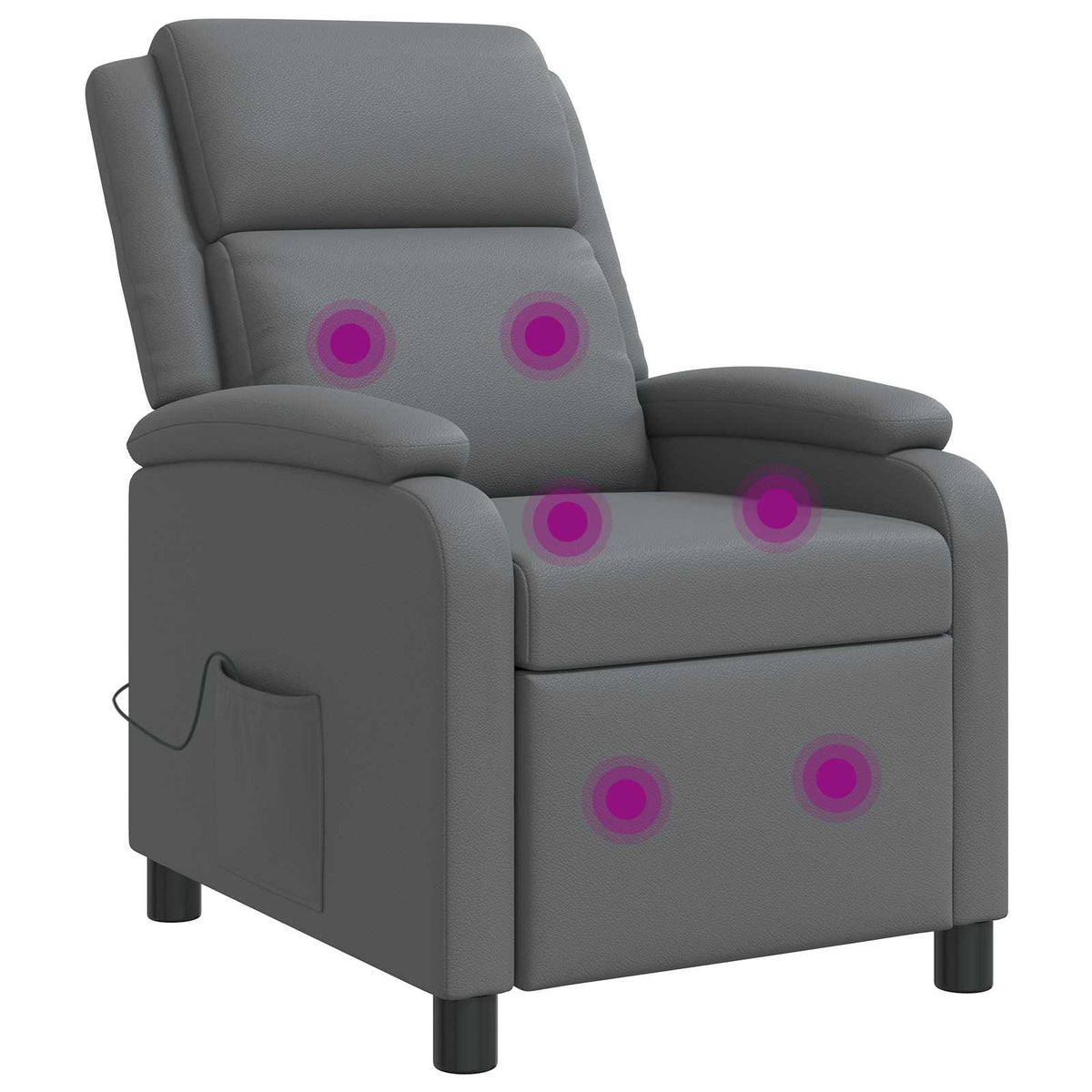 Massage Recliner Grijs Kunstleer is nu te koop bij PeponiXL, paradijselijk wonen!