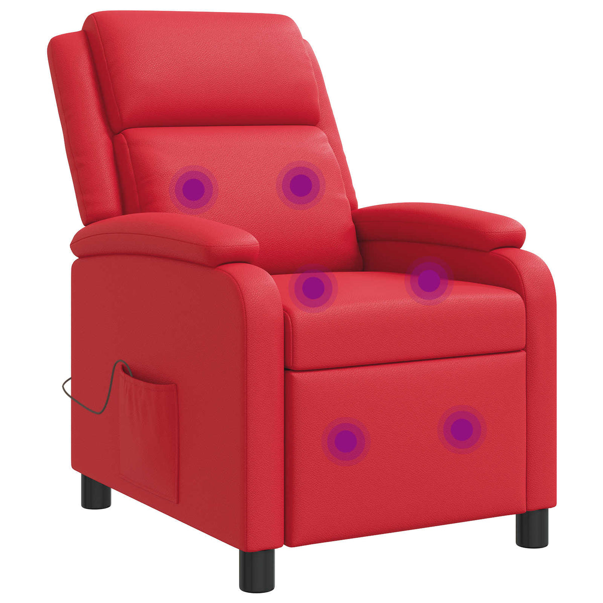 Massage Recliner Rood Kunstleer is nu te koop bij PeponiXL, paradijselijk wonen!