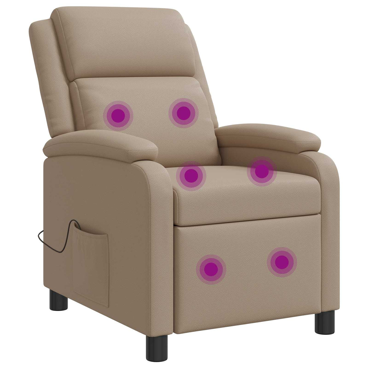 Massage Recliner Cappuccino Kunstleer is nu te koop bij PeponiXL, paradijselijk wonen!