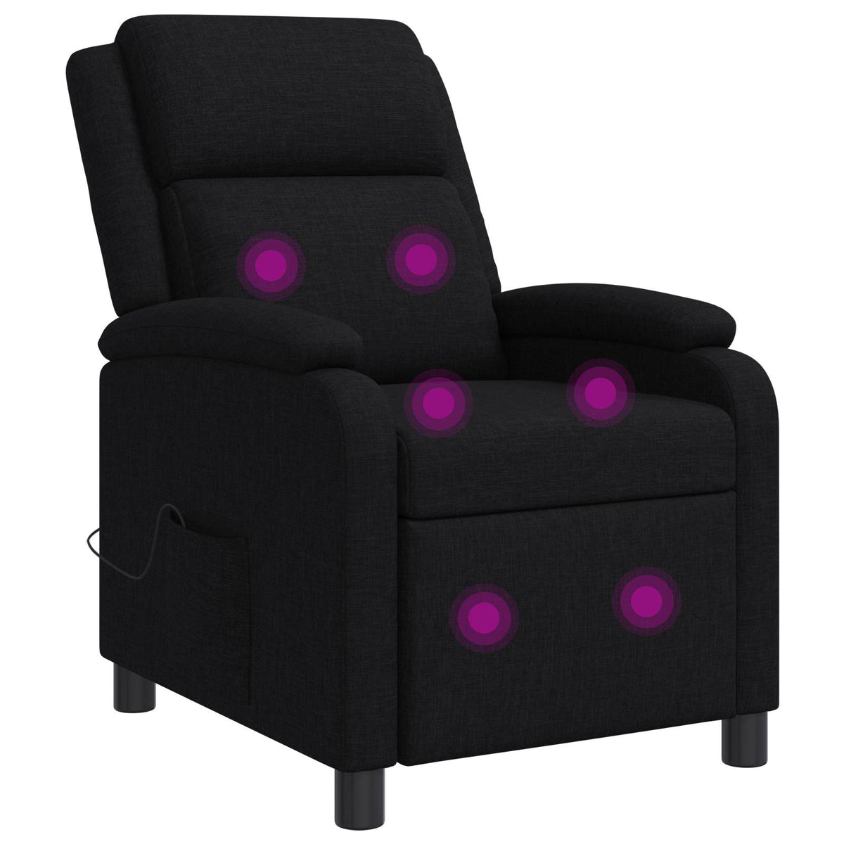 Massage Recliner Zwart Stof is nu te koop bij PeponiXL, paradijselijk wonen!