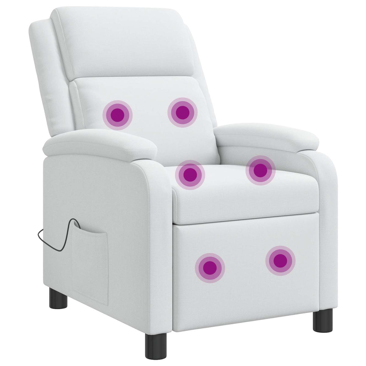 Massage Recliner Wit Stof is nu te koop bij PeponiXL, paradijselijk wonen!