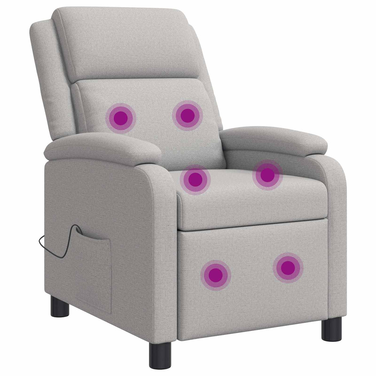 Massage Recliner Wolkengrijs Stof is nu te koop bij PeponiXL, paradijselijk wonen!