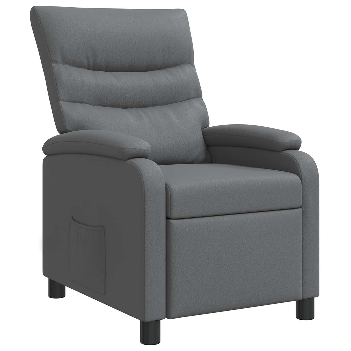 Relaxfauteuil Grijs Kunstleer is nu te koop bij PeponiXL, paradijselijk wonen!