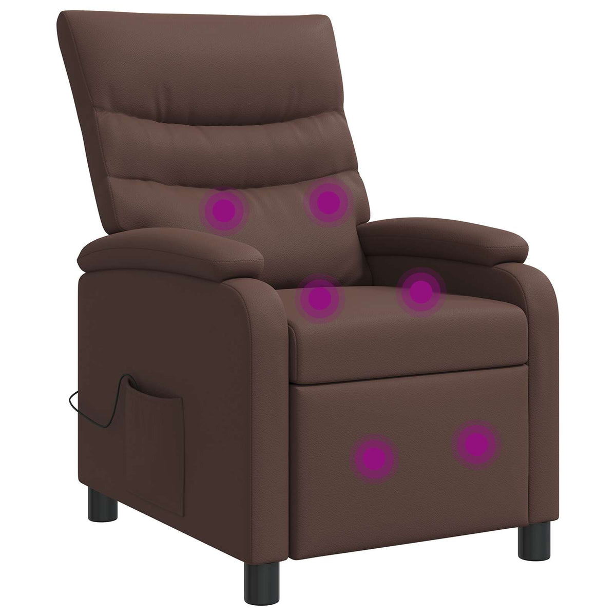 Massage Recliner Bruin Kunstleer is nu te koop bij PeponiXL, paradijselijk wonen!