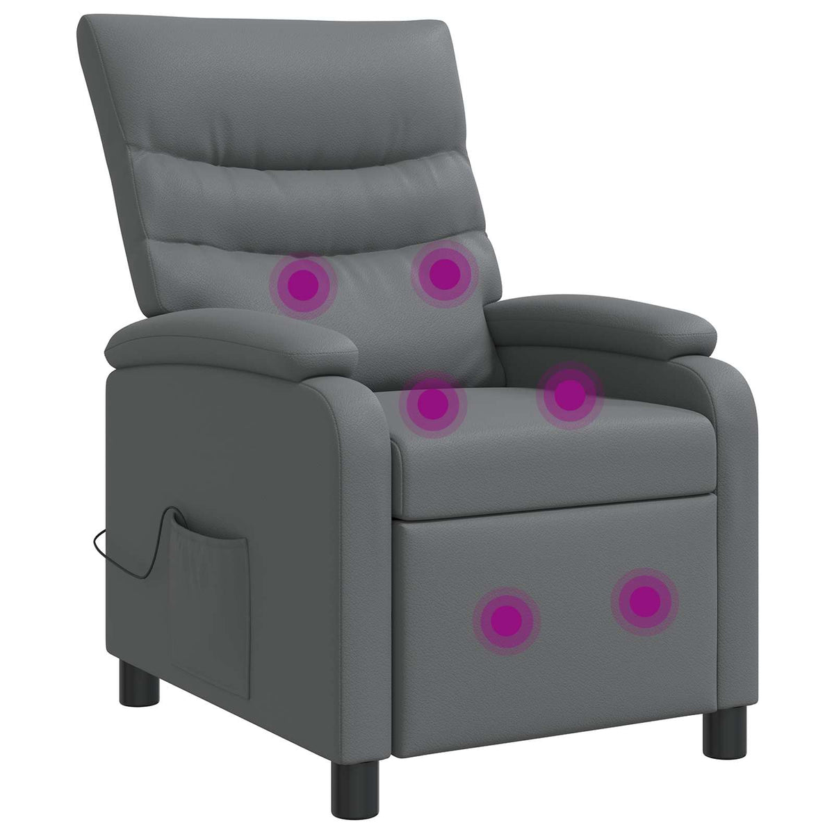 Massage Recliner Grijs Kunstleer is nu te koop bij PeponiXL, paradijselijk wonen!