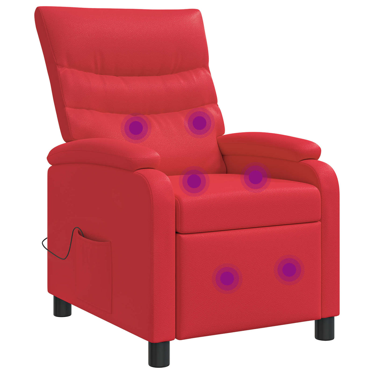 Massage Recliner Rood Kunstleer is nu te koop bij PeponiXL, paradijselijk wonen!