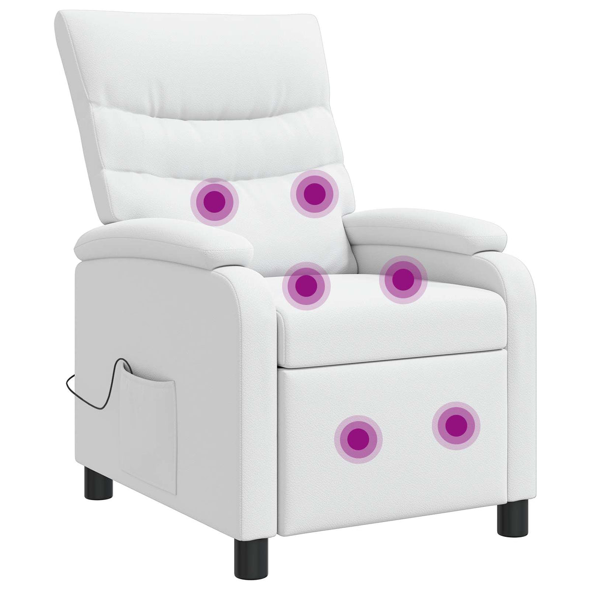 Massage Recliner Wit Kunstleer is nu te koop bij PeponiXL, paradijselijk wonen!