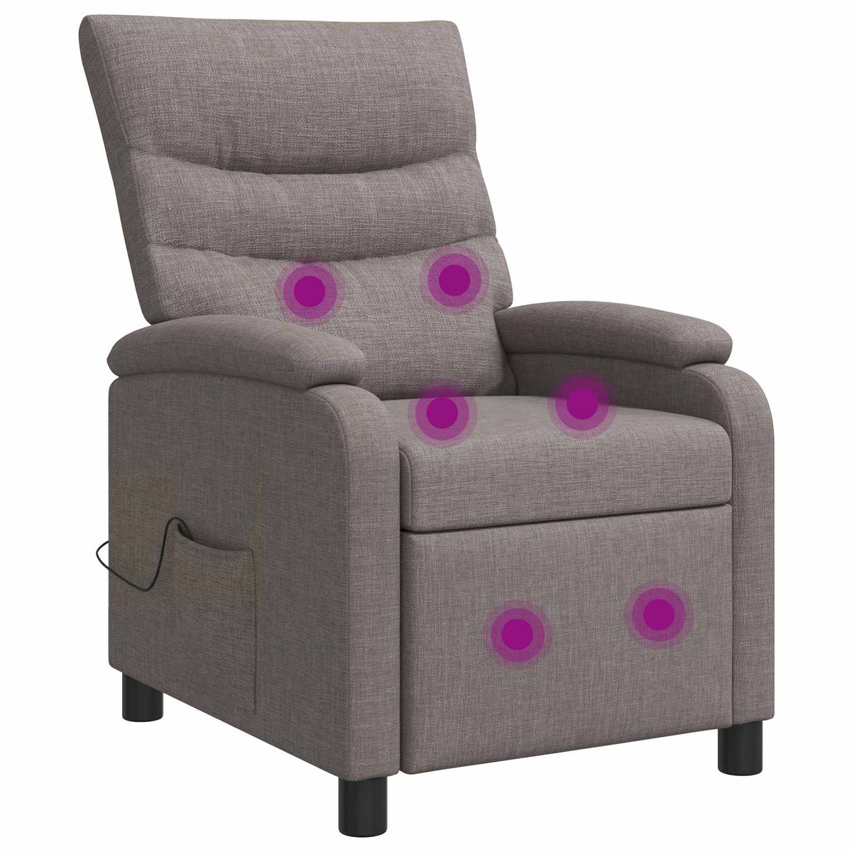 Massage Recliner Taupe Stof is nu te koop bij PeponiXL, paradijselijk wonen!
