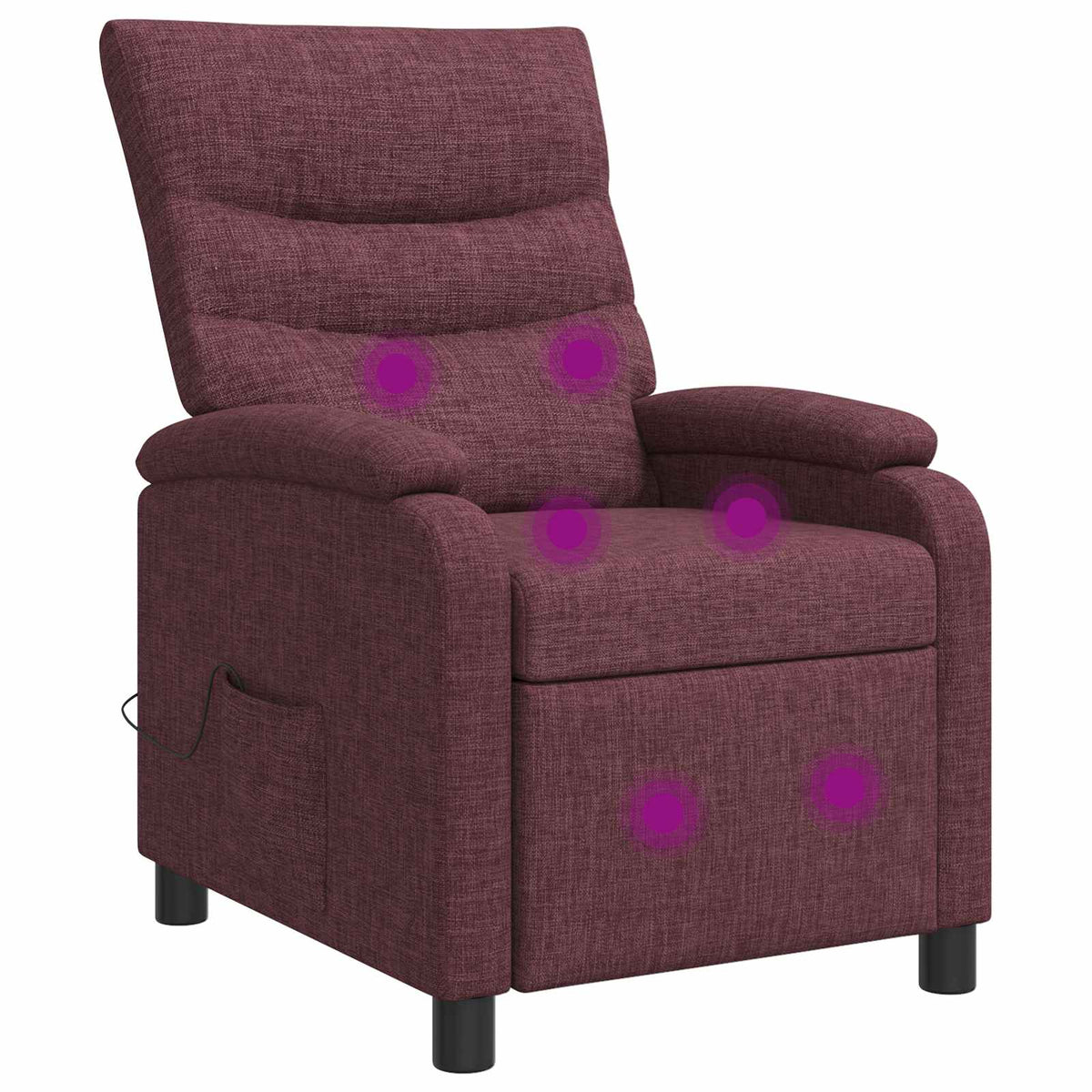 Massage Recliner Paars Stof is nu te koop bij PeponiXL, paradijselijk wonen!