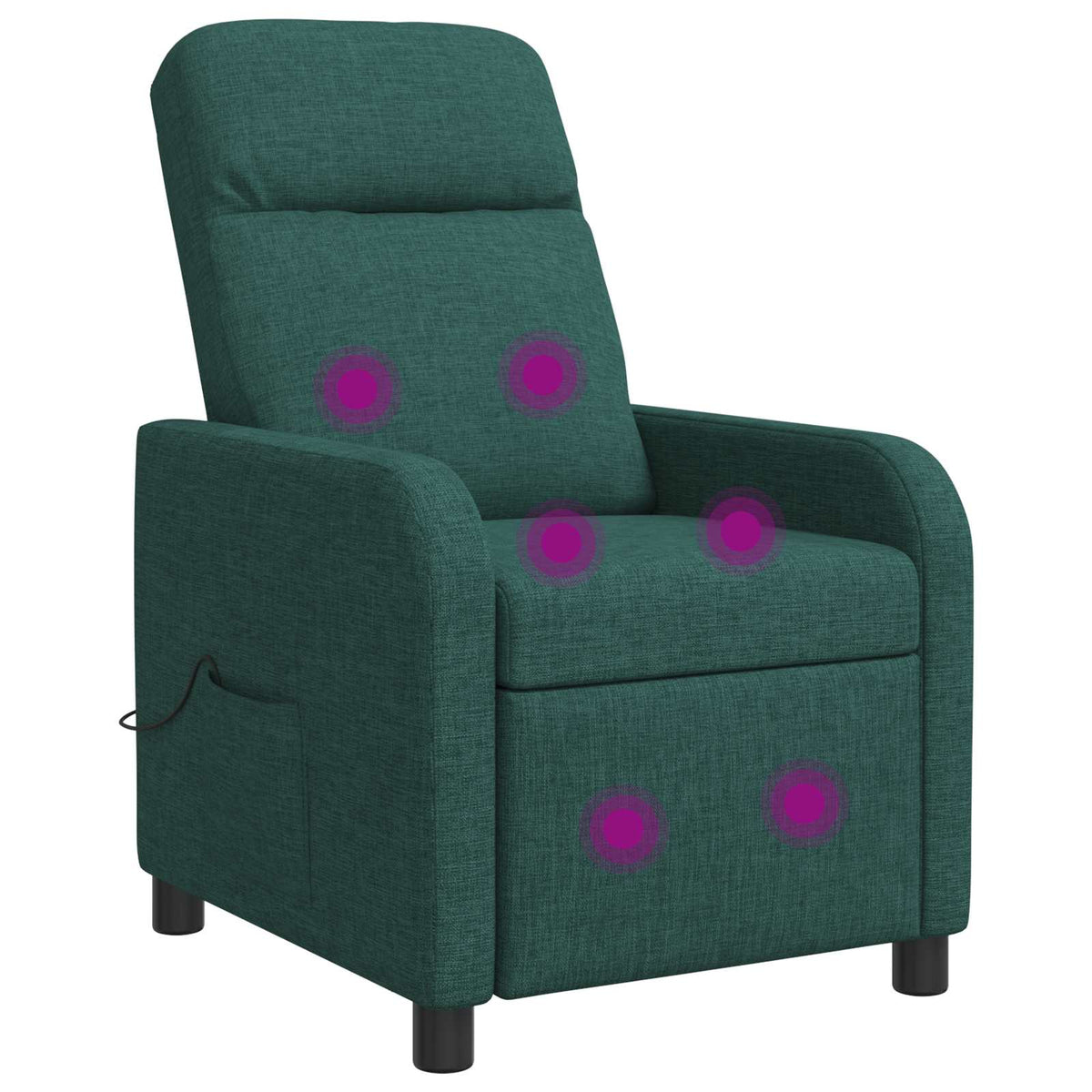 Massage Recliner Donkergroen Stof is nu te koop bij PeponiXL, paradijselijk wonen!