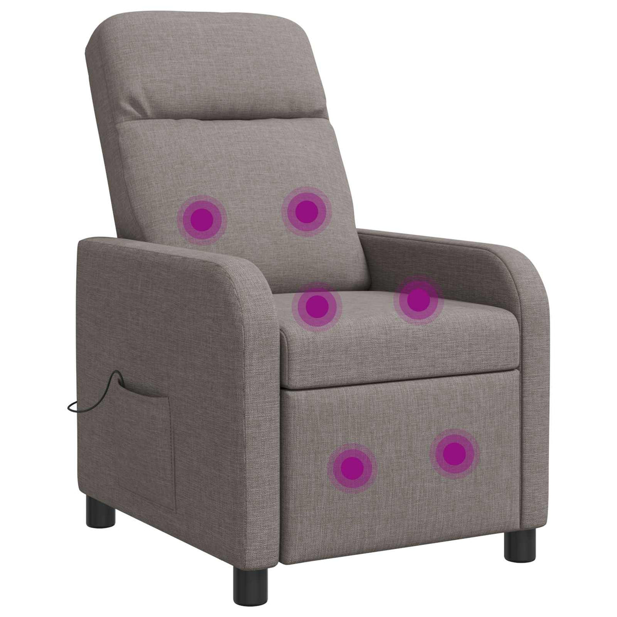 Massage Recliner Taupe Stof is nu te koop bij PeponiXL, paradijselijk wonen!