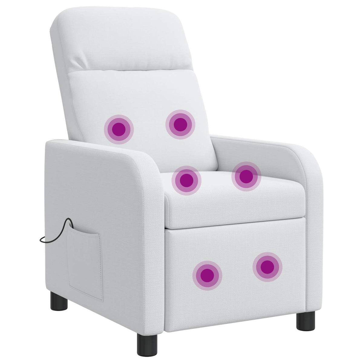 Massage Recliner Wit Stof is nu te koop bij PeponiXL, paradijselijk wonen!