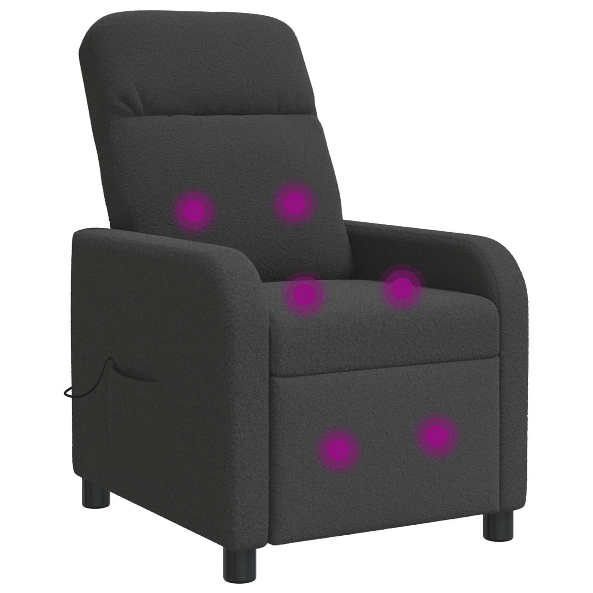 Massage Recliner Donkergrijs Bouclé is nu te koop bij PeponiXL, paradijselijk wonen!