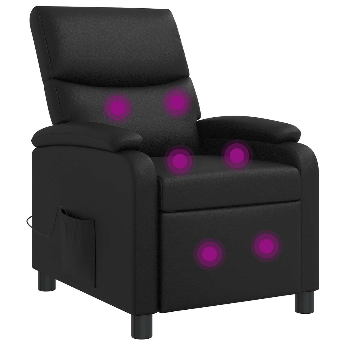 Massage Recliner Zwart Kunstleer is nu te koop bij PeponiXL, paradijselijk wonen!
