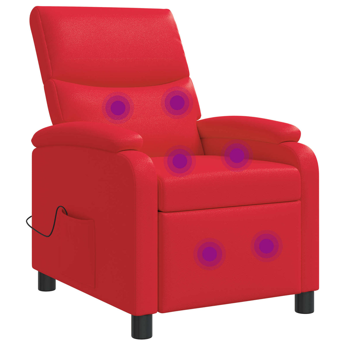 Massage Recliner Rood Kunstleer is nu te koop bij PeponiXL, paradijselijk wonen!