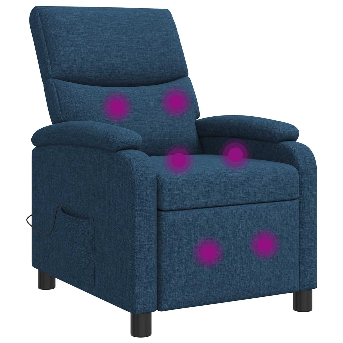 Massage Recliner Blauw Stof is nu te koop bij PeponiXL, paradijselijk wonen!
