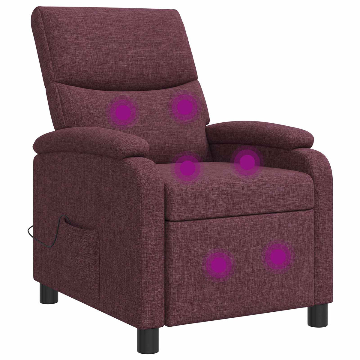 Massage Recliner Paars Stof is nu te koop bij PeponiXL, paradijselijk wonen!