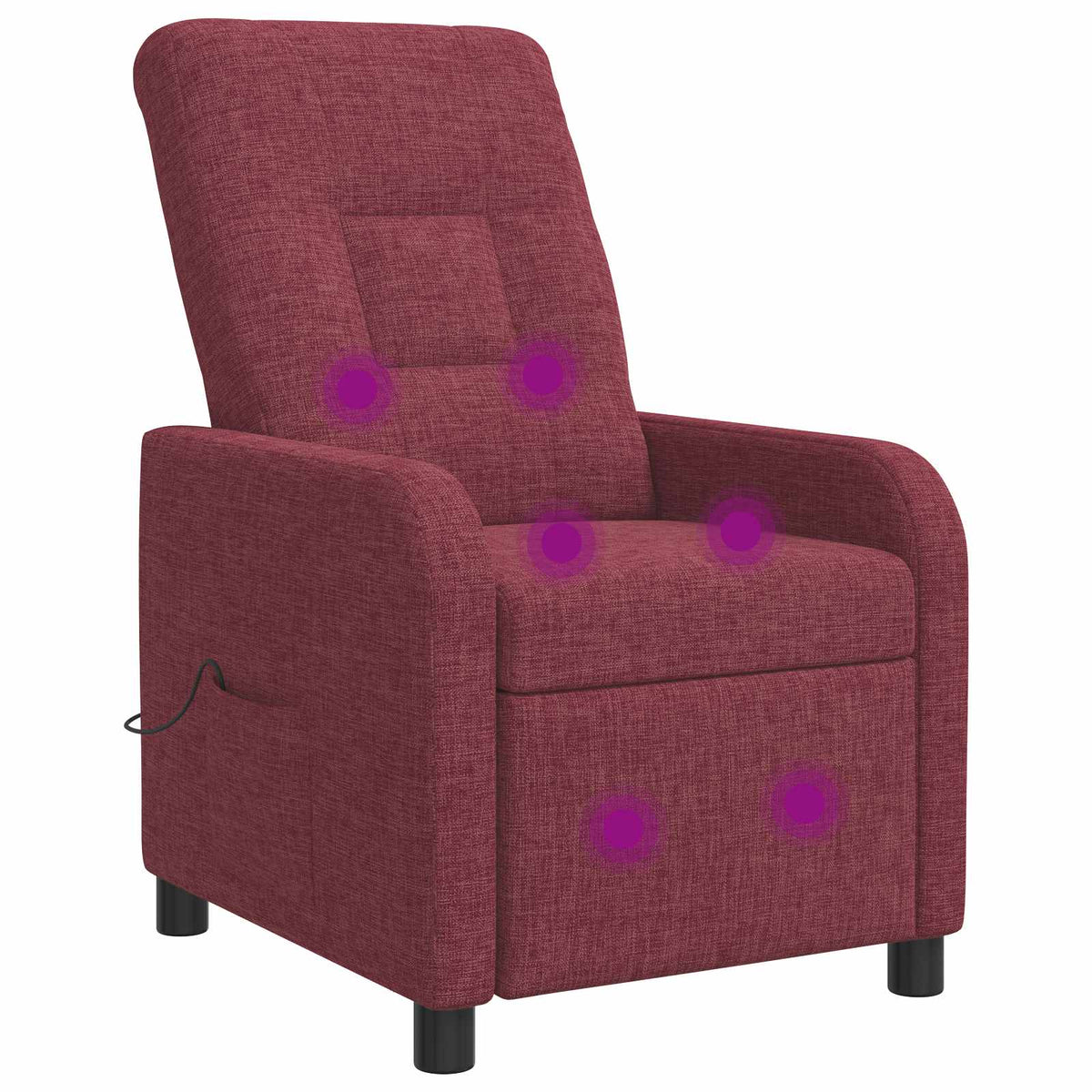 Massage Recliner Wijnrood Stof is nu te koop bij PeponiXL, paradijselijk wonen!