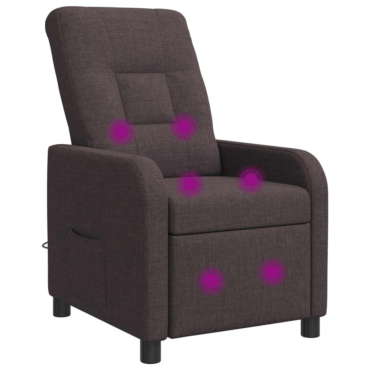 Massage Recliner Donkerbruin Stof is nu te koop bij PeponiXL, paradijselijk wonen!